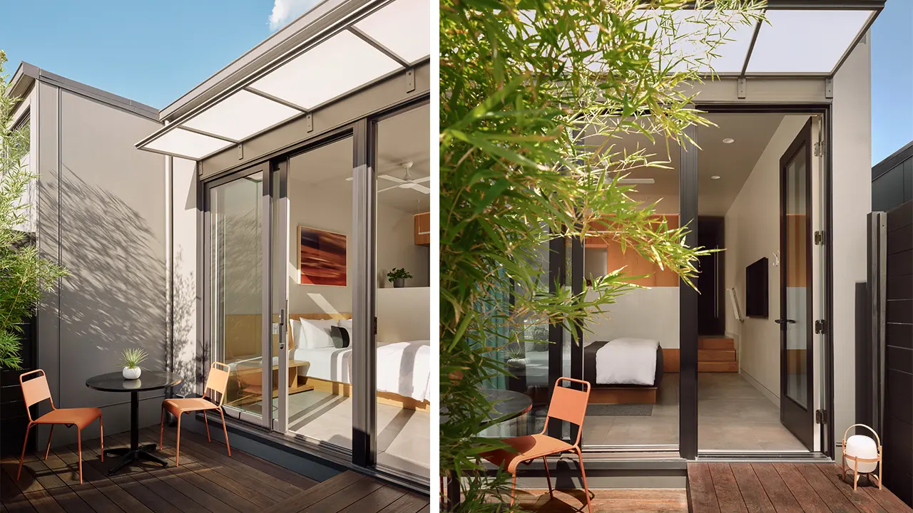 Frame Hotel SoCo — private lanai in morning light